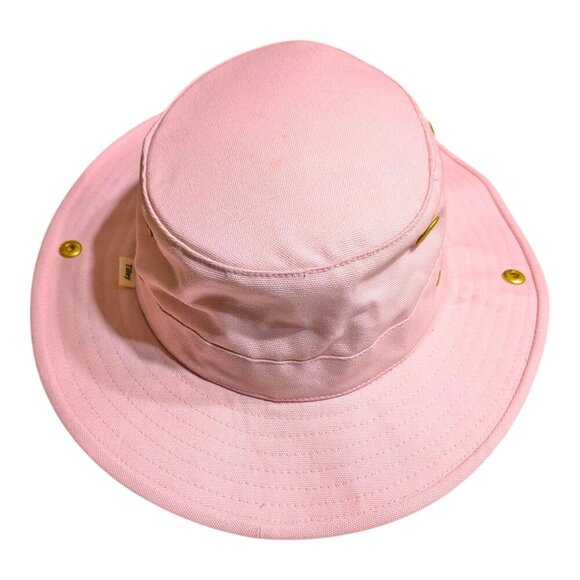 Tilley The Iconic T1 Bucket Hat Pink Size 7 1/8 Missing Cord Made in Canada - Picture 3 of 11
